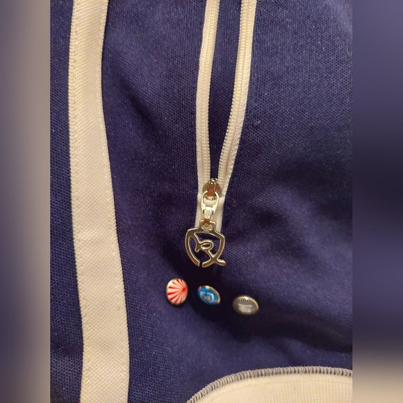 Rocawear Men's XL Dark Navy Blue and White Zip-Up Sweatsuit Jacket - Picture 4 of 15